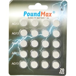 Lot de 20 Piles Bouton alcalines Super AG13 G13 SR44 LR44 A76 V13GA PX76A 357