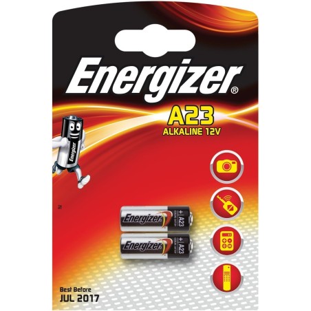 Energizer Lot de 2 piles alcalines A23 MN21 LRV08 GP23A 12V