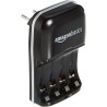 Amazon Basics Chargeur de Piles Ni-MH AA et AAA avec Port USB, Noir