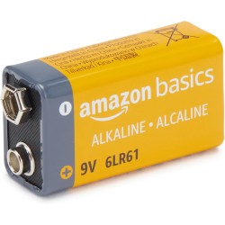 Amazon Basics Lot de 8 Piles alcalines 9 V, 9V/6LR61, durée de Conservation de 5 Ans, pour détecteur de fumée/CO, électroniques 