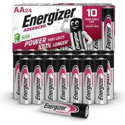 Energizer Advanced - Piles AA (Lot de 24) - Alcaline 1,5V - Haute Performance - Télécommandes, Jouets et Électroniques - Made in