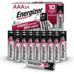 Energizer Advanced - Piles AAA (Lot de 24) Alcaline 1,5V - Haute Performance - Télécommandes, Jouets et Électroniques - Made in 