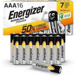 Energizer Alkaline Power - Piles AAA (Lot de 16) - Alcaline 1,5V - Énergie Longue durée - Idéales pour Les appareils du Quotidie