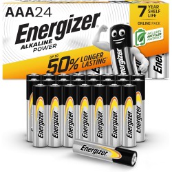 Energizer Alkaline Power - Piles AAA (Lot de 24) - Alcaline 1,5V - Énergie Longue durée - Idéales pour Les appareils du Quotidie