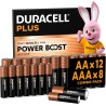 DURACELL Plus Piles AA & AAA (Pack combiné de 12xAA et 8xAAA) – Piles Alcalines 1,5 V – avec Actifs Power Boost – Emballage 0% P