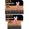 Piles AA & AAA Duracell Plus (Lot Combo par 24) - Alcalines 1,5V - Jusqu’à 100% Plus Longtemps - Idéales pour Les appareils du Q