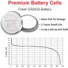 Warriors 20X Pile Piles 2032 CR2032 Bouton 3V, Capacité 240 mAh, Emballage à l'épreuve des Enfants, pour appareils Smart Home, c