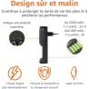 Amazon Basics NiMH rechargeables batteries (4 AAA 800mAh + 4 AA 2000mAh) avec chargeur à 4 emplacements, prise européenne, lot d