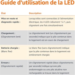 Amazon Basics NiMH rechargeables batteries (4 AAA 800mAh + 4 AA 2000mAh) avec chargeur à 4 emplacements, prise européenne, lot d