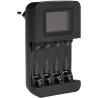 Amazon Basics Chargeur de numérique et Intelligent, pour 4 Piles AA, AAA, Noir