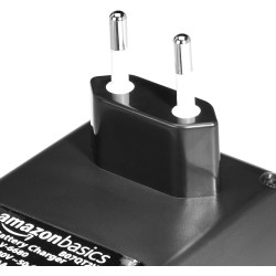 Amazon Basics Chargeur de numérique et Intelligent, pour 4 Piles AA, AAA, Noir