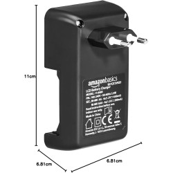 Amazon Basics Chargeur de numérique et Intelligent, pour 4 Piles AA, AAA, Noir