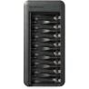 Amazon Basics Lot de 8 piles rechargeables NiMh AAA 800 mAh + lot de 8 piles rechargeables NiMh AA 2000 mAh, avec chargeur de pi