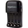 Amazon Basics Chargeur de Piles Ni-MH AA et AAA avec Port USB & Piles Rechargeables AAA, Pré-Chargées - Lot de 12
