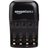Amazon Basics Chargeur de Piles Ni-MH AA et AAA avec Port USB & Piles Rechargeables AAA, Pré-Chargées - Lot de 12