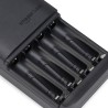 Amazon Basics Chargeur de piles pour piles rechargeables AA et AAA NiMh - Prise européenne, 4 emplacements, Noir