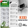 Blister 40 Piles Boutons AG13 LR44/LR1154/357 sans Mercure