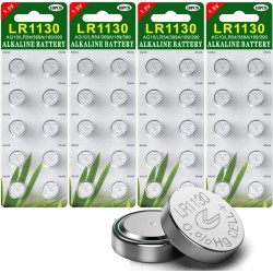 LR1130 AG10 Paquet de 40 Piles Bouton alcaline de la Pile