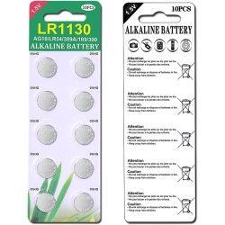 LR1130 AG10 Paquet de 40 Piles Bouton alcaline de la Pile