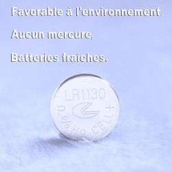 LR1130 AG10 Paquet de 40 Piles Bouton alcaline de la Pile