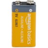 Amazon Basics Lot de 4 piles alcalines 9 V, 9V/6LR61, durée de conservation de 5 ans, pour détecteur de fumée/CO, électroniques 
