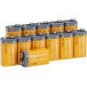 Amazon Basics Lot de 12 piles alcalines 9 V, 9V/6LR61, durée de conservation de 5 ans, pour détecteur de fumée/CO, électroniques