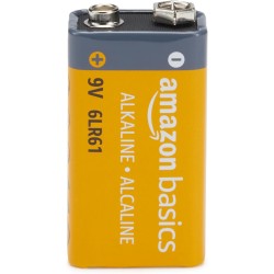 Amazon Basics Lot de 12 piles alcalines 9 V, 9V/6LR61, durée de conservation de 5 ans, pour détecteur de fumée/CO, électroniques