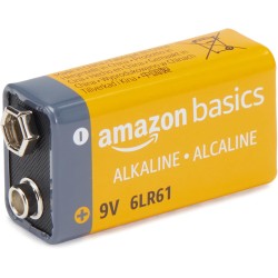 Amazon Basics Lot de 24 piles alcalines 9 V, 9V/6LR61, durée de conservation de 5 ans, pour détecteur de fumée/CO, électroniques
