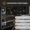 Boman, Cuisinière Electrique 4 plaques et four de 48L, Largeur 50 cm, cuisine avec plaque couvre-feu, allumage manuel, 4 foyers 