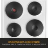 Boman, Cuisinière Electrique 4 plaques et four de 48L, Largeur 50 cm, cuisine avec plaque couvre-feu, allumage manuel, 4 foyers 
