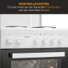 Boman, Cuisinière Electrique 4 plaques et four de 48L, Largeur 50 cm, cuisine avec plaque couvre-feu, allumage manuel, 4 foyers 
