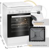 Boman, Cuisinière Electrique 4 plaques et four de 48L, Largeur 50 cm, cuisine avec plaque couvre-feu, allumage manuel, 4 foyers 