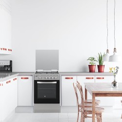 Svan Skg4500X Cuisinière au butane avec four en acier inoxydable avec four et grill 55 l Finition en acier inoxydable