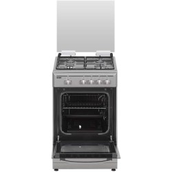 Svan Skg4500X Cuisinière au butane avec four en acier inoxydable avec four et grill 55 l Finition en acier inoxydable