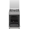 Svan Skg4500X Cuisinière au butane avec four en acier inoxydable avec four et grill 55 l Finition en acier inoxydable