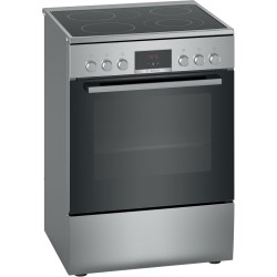 Bosch HKR39C250 Série 4 Cuisinière électrique 60 cm de large, EcoClean Direct, 3D air chaud cuisson à 3 niveaux, contrôle de l'é