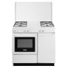 SGW854NM Cuisinière à gaz avec four 4 brûleurs Blanc 86 x 50 cm