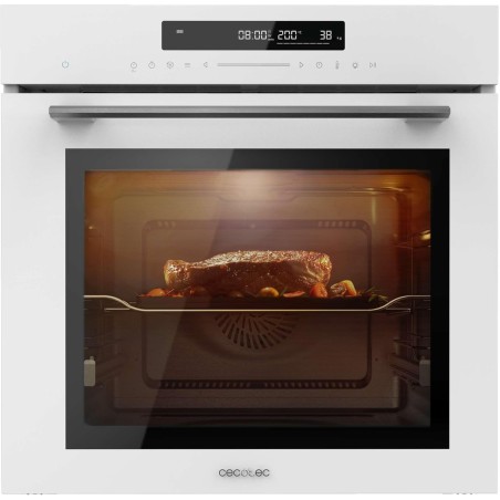 Cecotec four encastrable 60cm bolero hexa sm406000 glass blanc a+. 2900w, 72l, 12 fonctions, steak master, pizza master, steam a