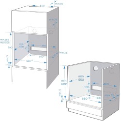 Cecotec four encastrable 60cm bolero hexa sm406000 glass blanc a+. 2900w, 72l, 12 fonctions, steak master, pizza master, steam a