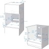 Cecotec four encastrable 60cm bolero hexa sm406000 glass blanc a+. 2900w, 72l, 12 fonctions, steak master, pizza master, steam a