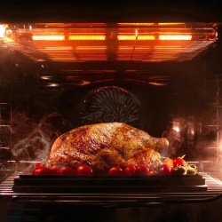 Cecotec four encastrable 60cm bolero hexa sm406000 glass blanc a+. 2900w, 72l, 12 fonctions, steak master, pizza master, steam a