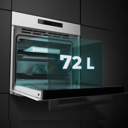 Cecotec four encastrable 60cm bolero hexa sm406000 glass blanc a+. 2900w, 72l, 12 fonctions, steak master, pizza master, steam a