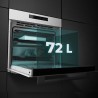 Cecotec four encastrable 60cm bolero hexa sm406000 glass blanc a+. 2900w, 72l, 12 fonctions, steak master, pizza master, steam a