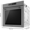 Cecotec four encastrable 60cm bolero hexa sm406000 glass gris a+. 2900w, 72l, 12 fonctions avec steak master, pizza master, stea