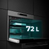 Cecotec four encastrable 60cm bolero hexa sm406000 glass gris a+. 2900w, 72l, 12 fonctions avec steak master, pizza master, stea