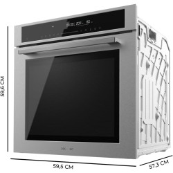 Cecotec Four encastrable 60cm Bolero Hexa SM406000 Edge+ A+. 2900W, 72L, 12 Fonctions, Steak Master, Pizza Master, Steam Assist,