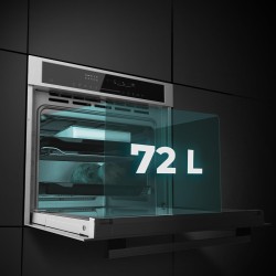 Cecotec Four encastrable 60cm Bolero Hexa SM406000 Edge+ A+. 2900W, 72L, 12 Fonctions, Steak Master, Pizza Master, Steam Assist,