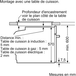 Bosch HQG572BB3F, Série 4, Four, Encastrable, Noir