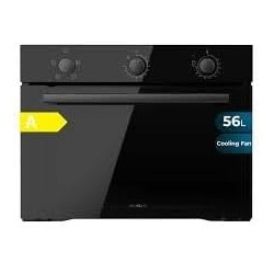 Cecotec four encastrable bolero hexa c134500 glass noir a de 56 l. 2600w, 4 fonctions, mode convection, base vapeur x2, faible c