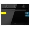 Cecotec four encastrable bolero hexa c134500 glass noir a de 56 l. 2600w, 4 fonctions, mode convection, base vapeur x2, faible c